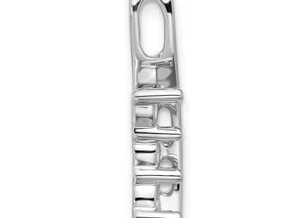 14k White Gold Holds 3- Three-Stone Curved Bar Chain Slide Mounting (Style XP1449)