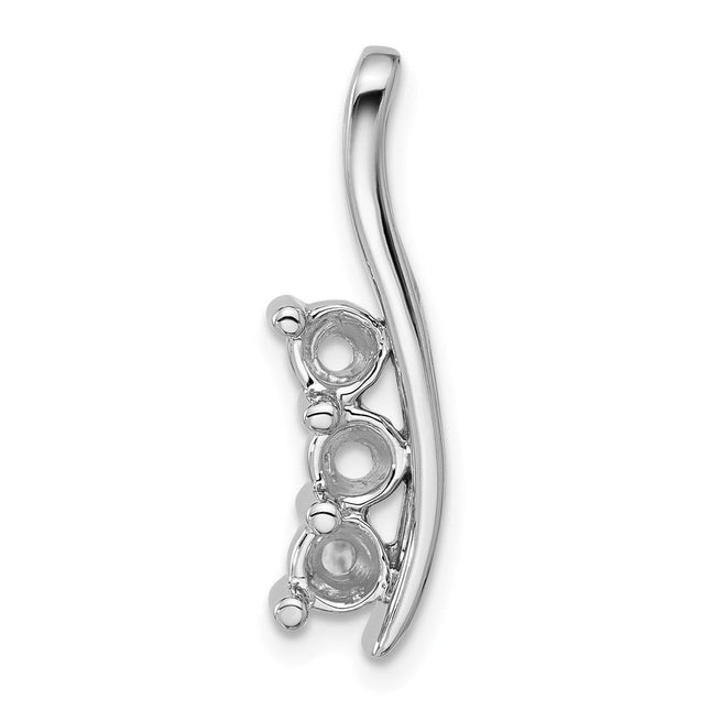 14K white gold bar chain