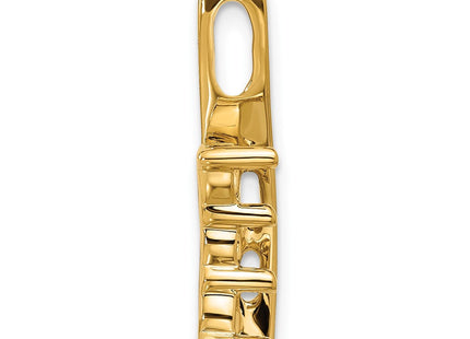 14k Holds 3- Three-Stone Curved Bar Chain Slide Mounting (Style XP1450)