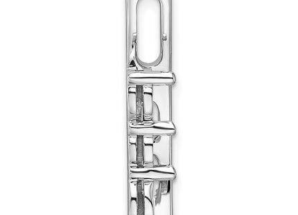 14K white gold bar chain, alternate view