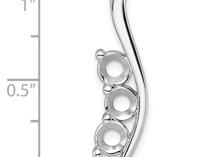 14K white gold bar chain, another view