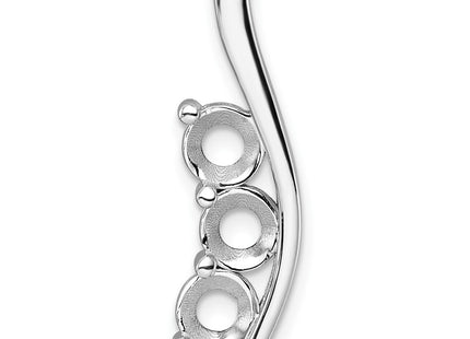 14K white gold bar chain