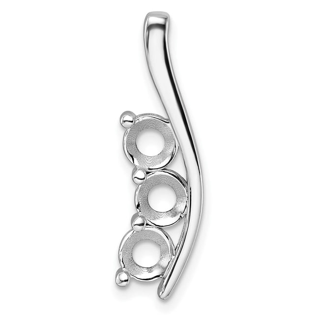 14K white gold bar chain