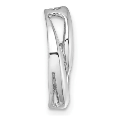 14K White Gold Holds Three-Stone Circle Chain Slide Mounting