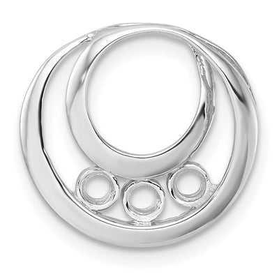 14K white gold circle chain