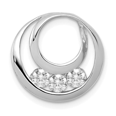 14K white gold diamond circle chain