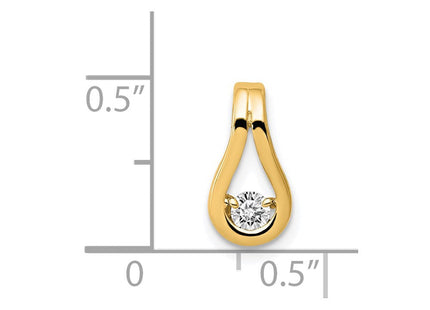 14K white gold diamond teardrop pendants & charm