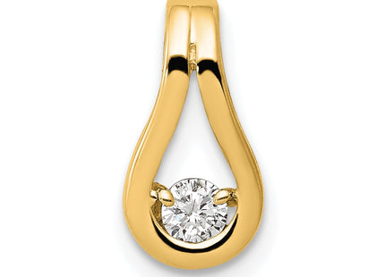 14K gold diamond teardrop pendants & charm
