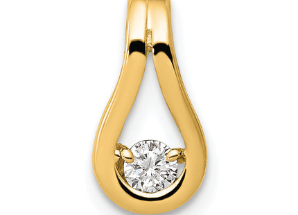 14k Complete AA Diamond Teardrop-Shape Slide Fits up to Regular/ Fancy or Reversible Omega, 12 x 6mm