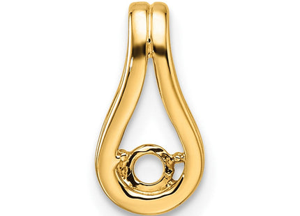 14k Holds Stone Teardrop-Shape Slide Mounting Fits up to Regular/ Fancy or Reversible Omega (Style XP1546)