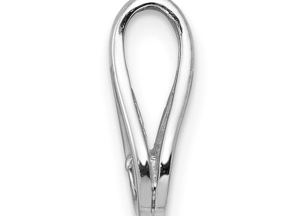 14k White Gold Complete A Diamond Teardrop-Shape Slide Fits up to Regular/ Fancy or Reversible Omega, 12 x 6mm