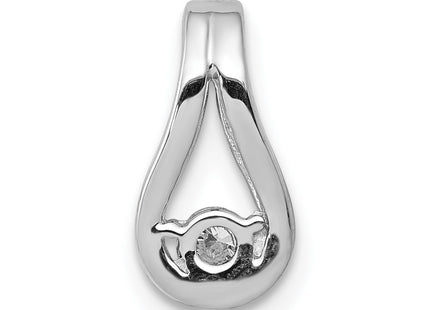 14K white gold diamond teardrop pendants & charm, another view