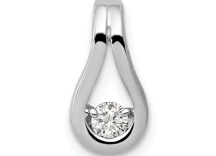14K white gold teardrop pendants & charm