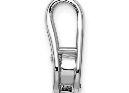 14k White Gold Holds Stone Teardrop-Shape Slide Mounting Fits up to Regular/ Fancy or Reversible Omega, 16 x 8mm