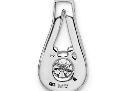 14k White Gold Complete VS Diamond Teardrop-Shape Slide Fits up to Regular/ Fancy or Reversible Omega, 16 x 8mm