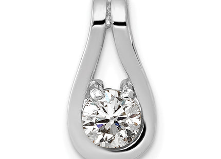 14k White Gold Holds Stone Teardrop-Shape Slide Mounting Fits up to Regular/ Fancy or Reversible Omega, 16 x 8mm