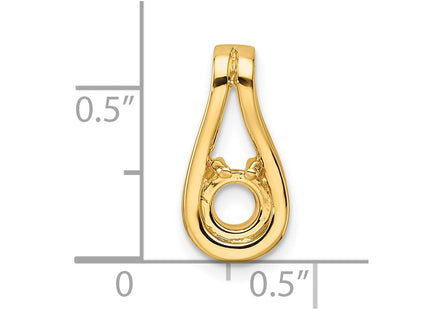 14K gold teardrop mounting, another view