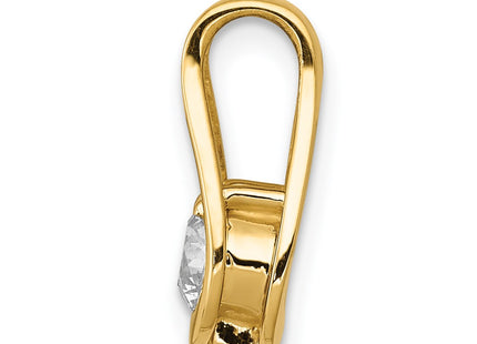 14K gold diamond teardrop pendants & charm, alternate view