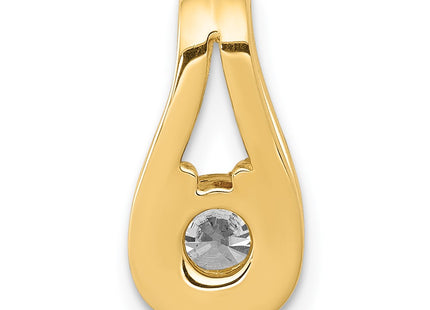 14K gold diamond teardrop pendants & charm, another view