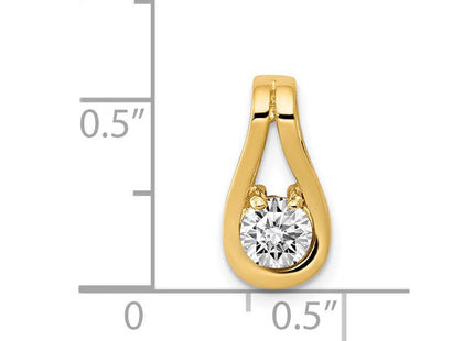 14K gold diamond teardrop pendants & charm, another view
