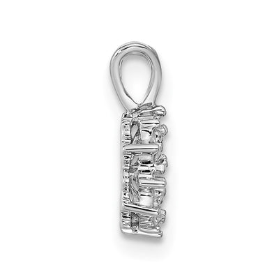 14K White Gold Pearl Pendant Mounting, 13 x 8mm