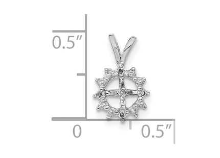 14K white gold pearl pendant, another view