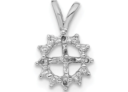 14K white gold pearl pendant