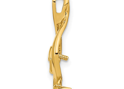 14K gold pearl pendant, alternate view