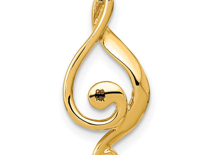 14K gold pearl pendant, further view