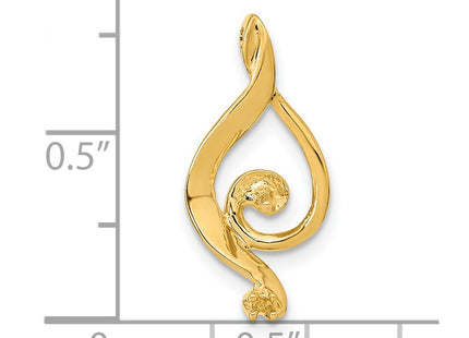 14K gold pearl pendant, another view