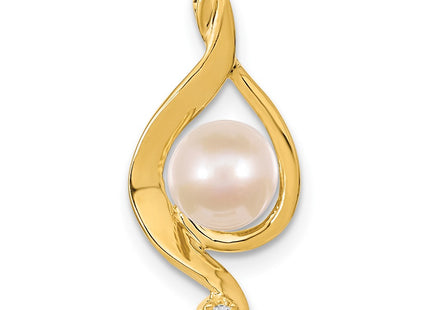 14K white gold diamond pendant