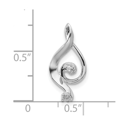 14K White Gold Pearl Pendant Mounting, 20 x 10mm