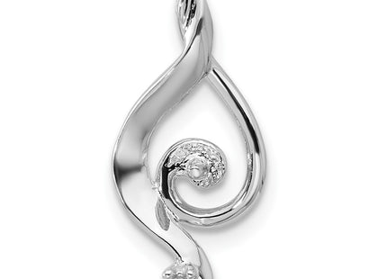 14K white gold pearl pendant