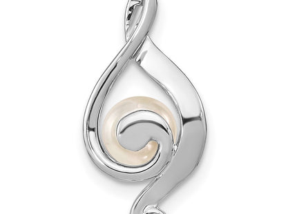 14K white gold diamond pendant, further view