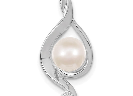 14K white gold diamond pendant