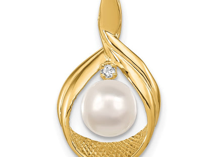 14K white gold diamond pendant