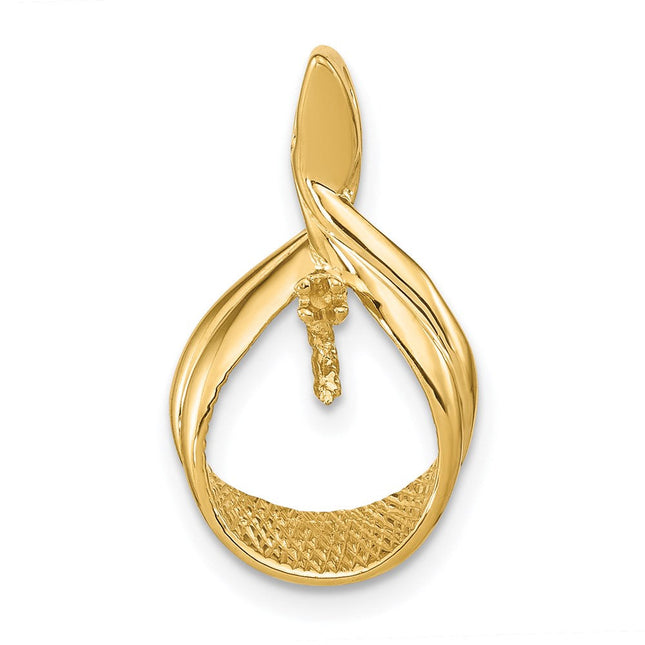 14K gold pearl pendant
