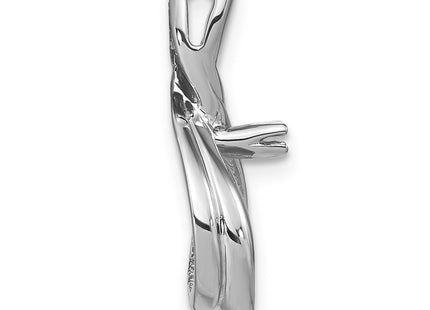 14K white gold pearl pendant, alternate view