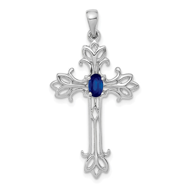14K white gold cross mounting