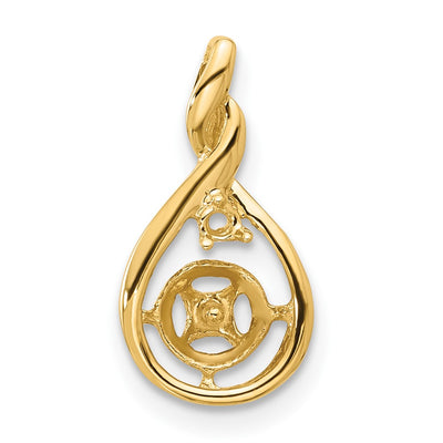 14K Holds Pearl & Diamond Pendant Mounting
