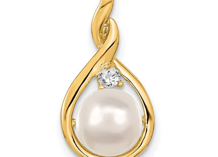 14K white gold diamond pendant