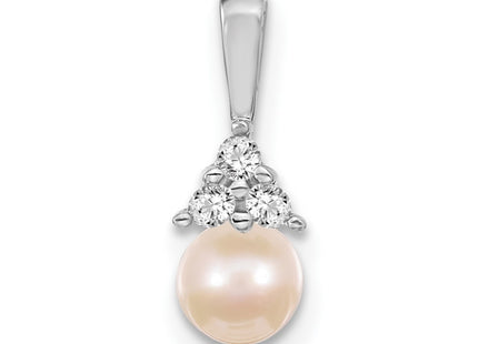 14K white gold diamond pendant