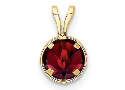 14K gold garnet pendant, another view
