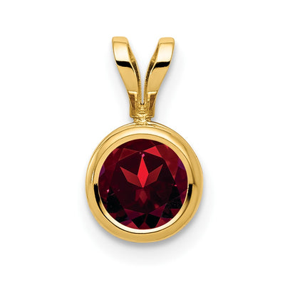 14K gold garnet pendant