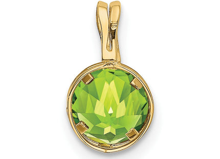 14K gold peridot pendant, another view