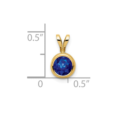 14K Sapphire Bezel-set Pendant