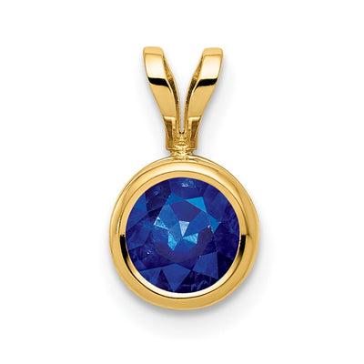 14K gold sapphire pendant