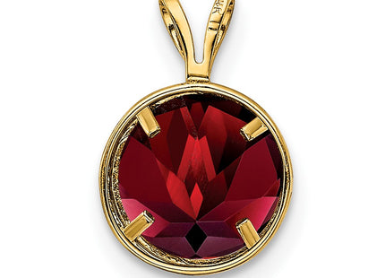 14K gold garnet pendant, another view