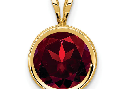 14K gold garnet pendant