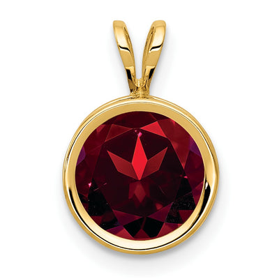 14K gold garnet pendant